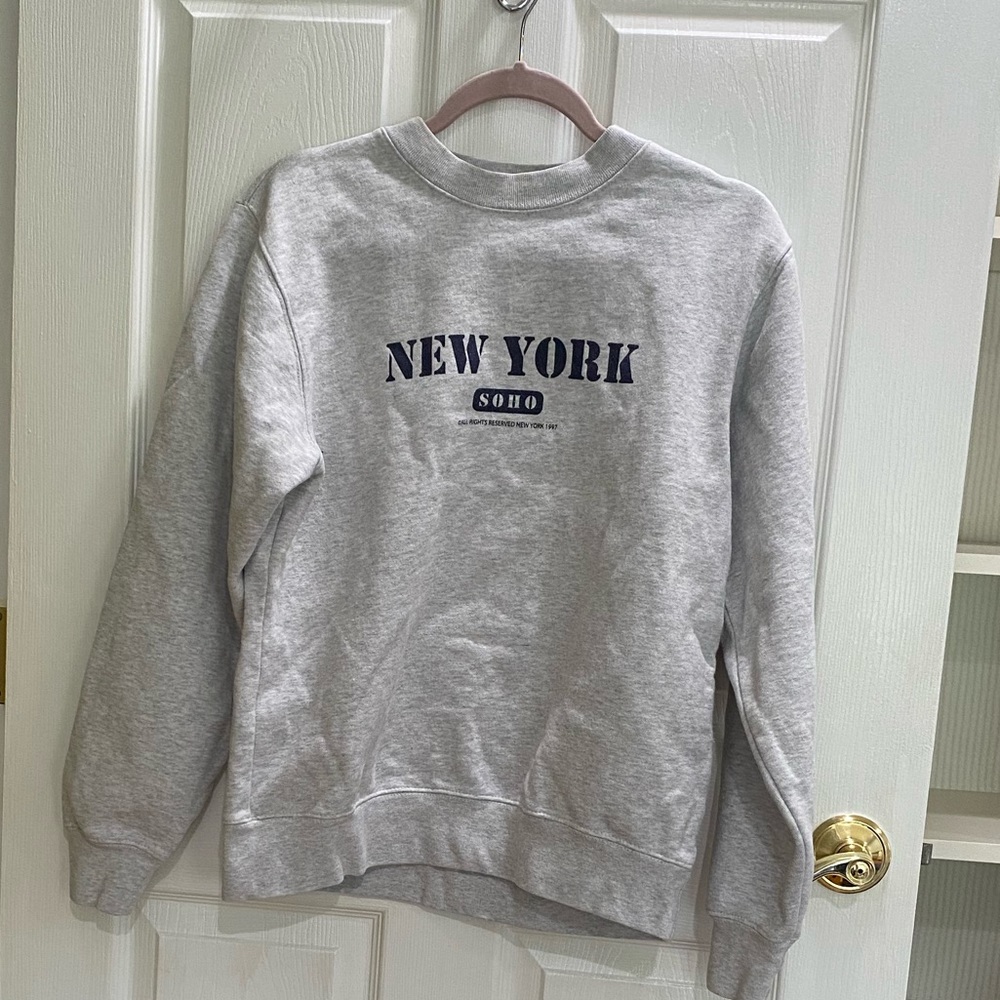 Gray Oversized Crewneck